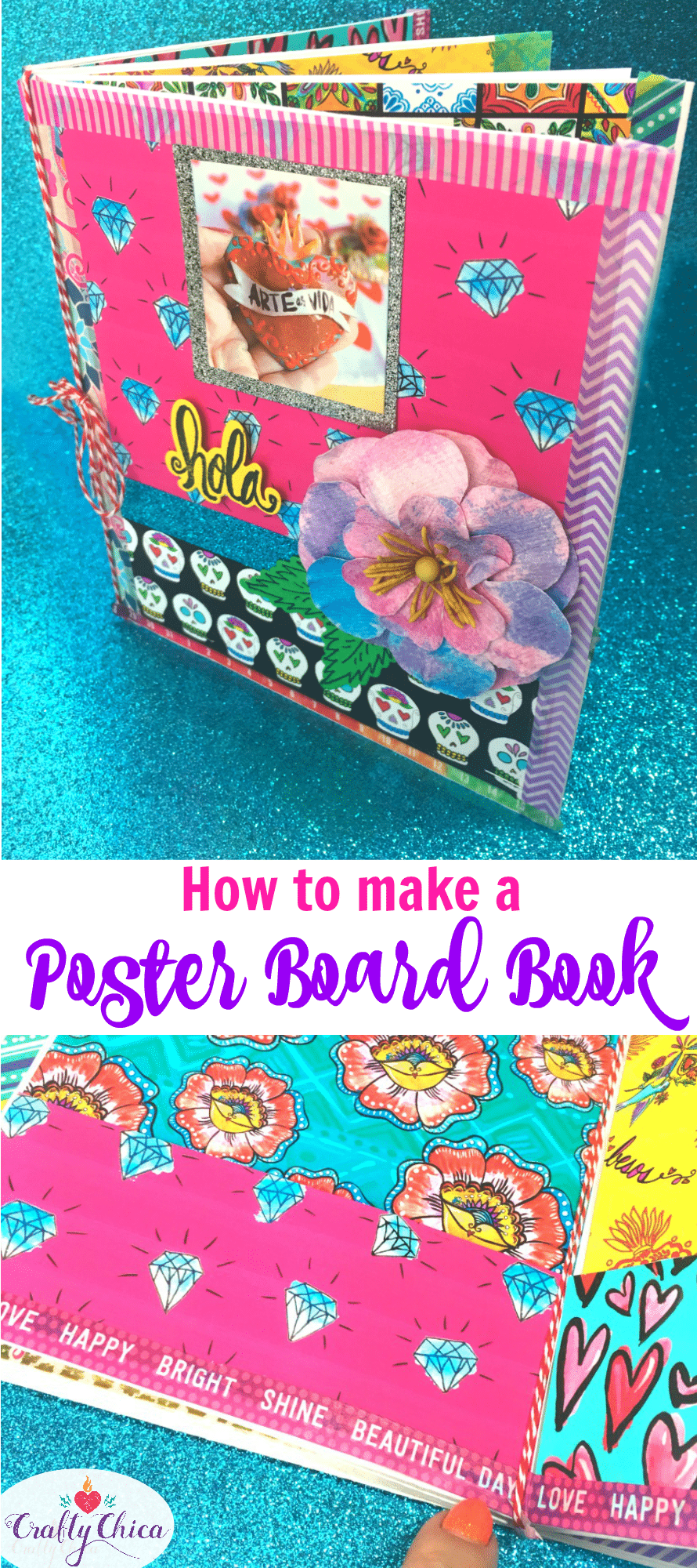 How to make a book by folding poster board