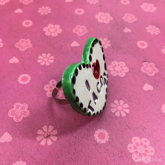 I Heart Tacos ring by Crafty Chica