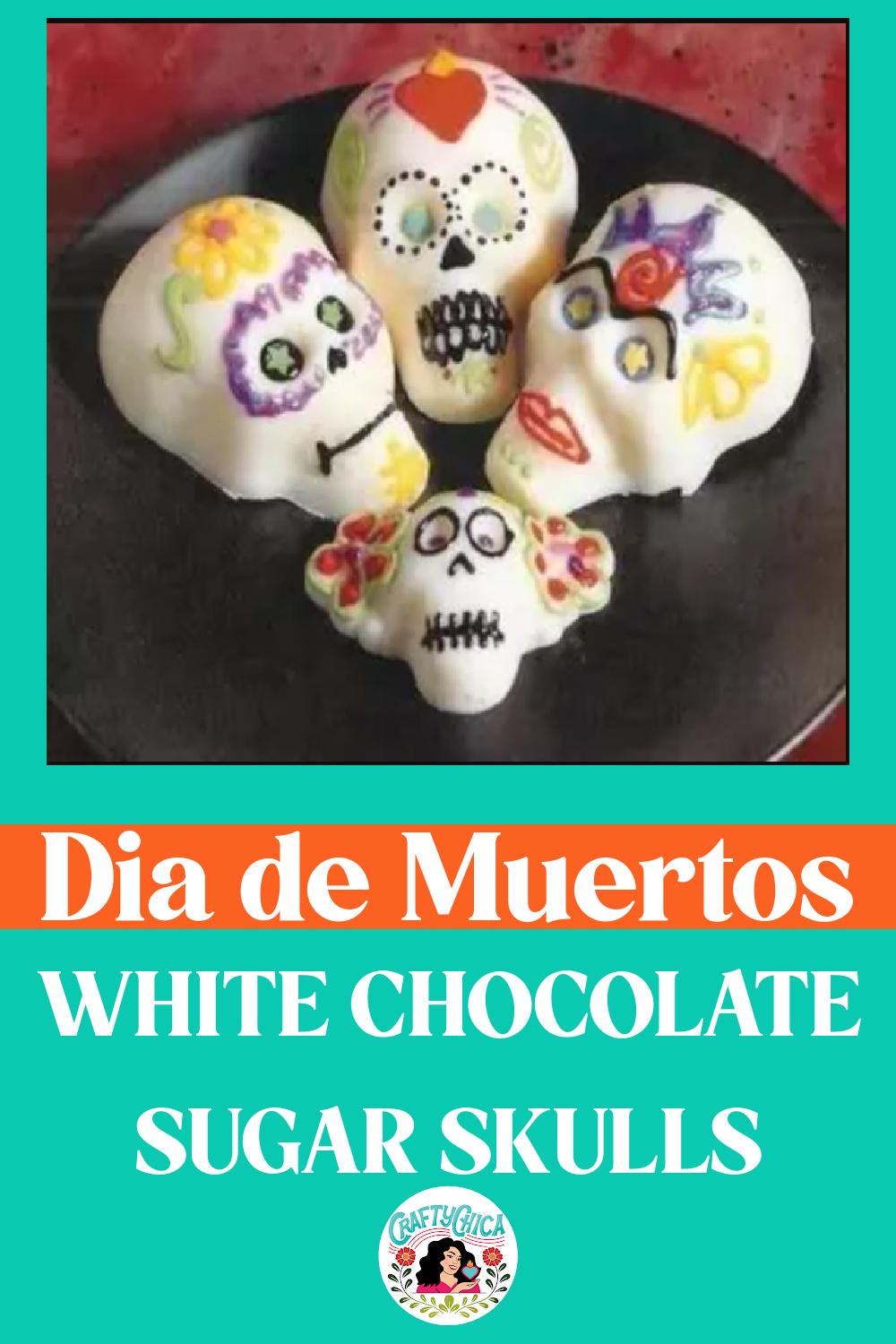 White chocolate sugar skulls
