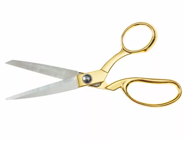 scissors with gold handles