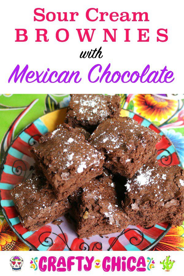 sour cream brownies with mexican chocolate