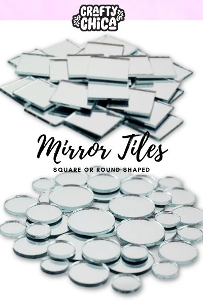 mirror-tiles-mirror garland- #craftychica #groupcrafts #partycraftideas