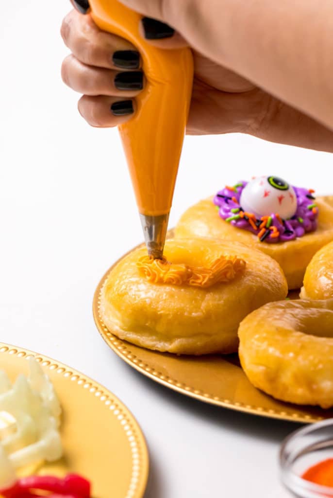 Halloween monster donuts