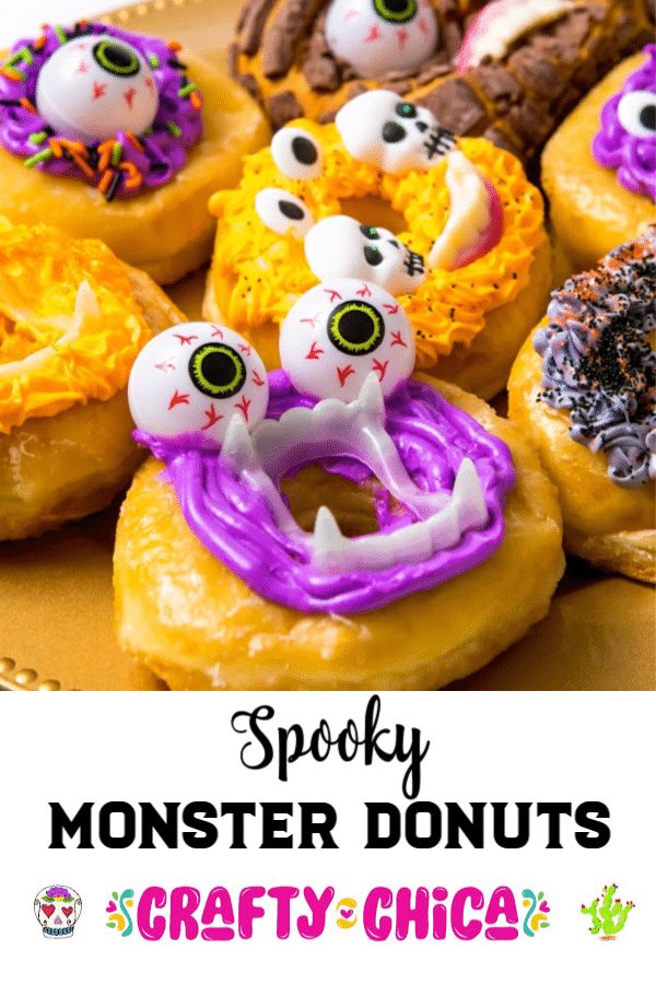 Halloween monster donuts