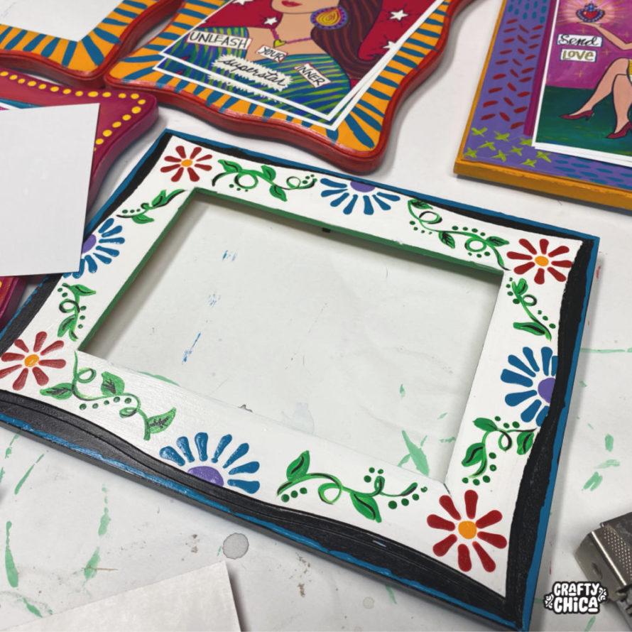 Painted Wood Frames w/Prints Crafty Chica