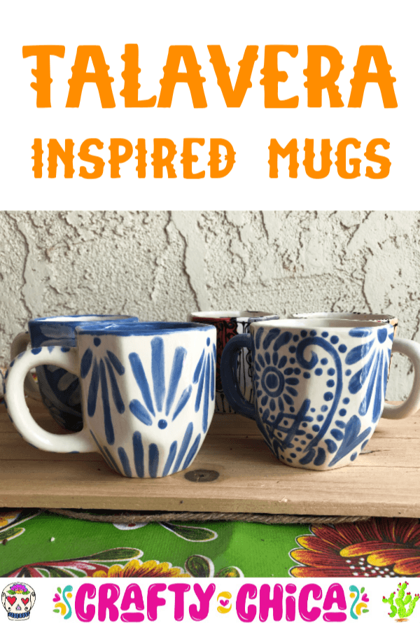 How to paint Talavera-inspired mugs! #craftychica #pyop #talavera #handpaintedmugs