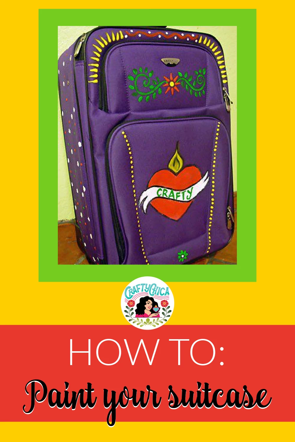 how to paint a suitcase