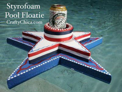 Star spangled pool floatie by CraftyChica.com