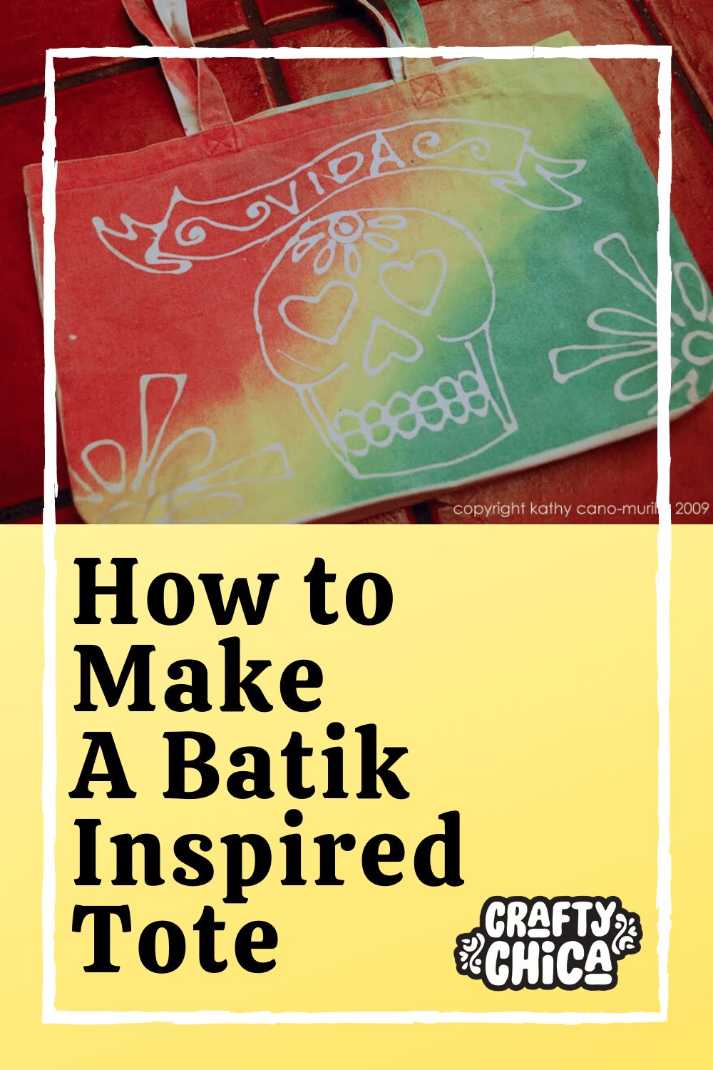 How to Make a Batik Inspired Tote on craftychica.com #craftychica #batik