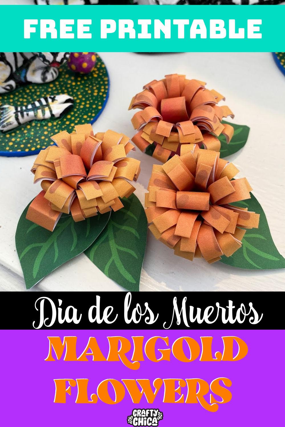 Free printable - the meaning of marigolds for Dia de Los Muertos
