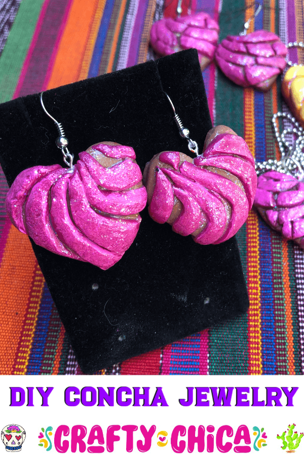 How to make concha jewelry! #craftychica #conchaearrings #mexicanpastries #pandulce #polymerclay
