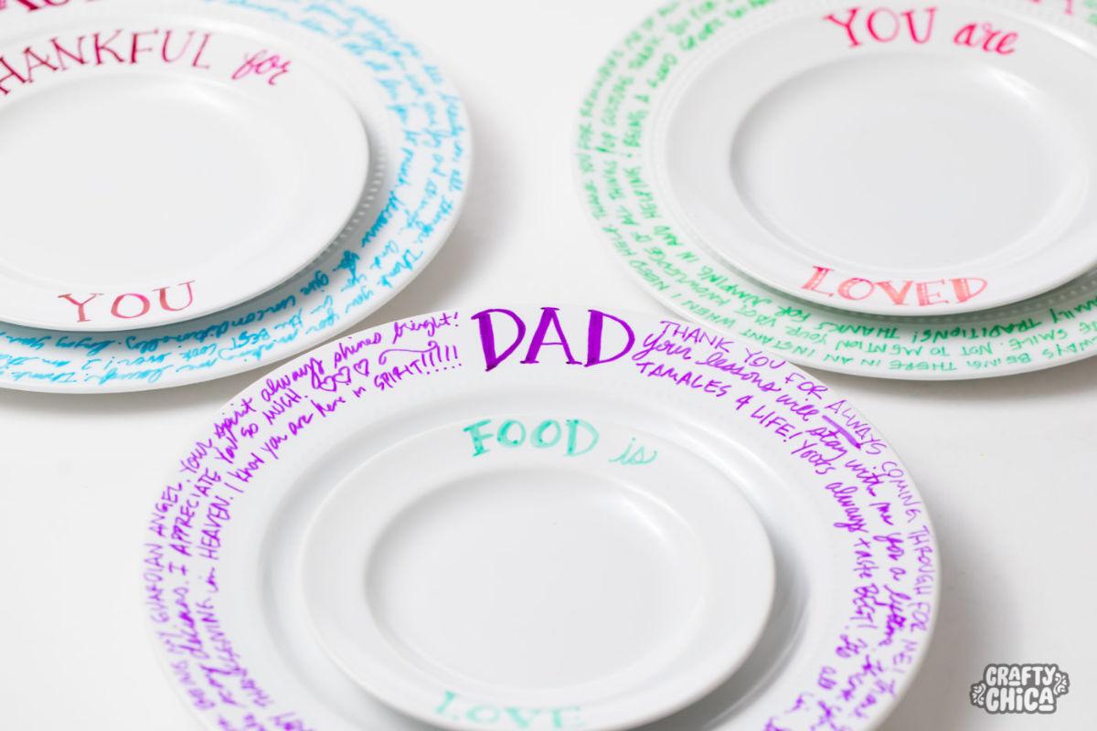 Make an appreciation plate for Father's Day #fathersday #craftychica