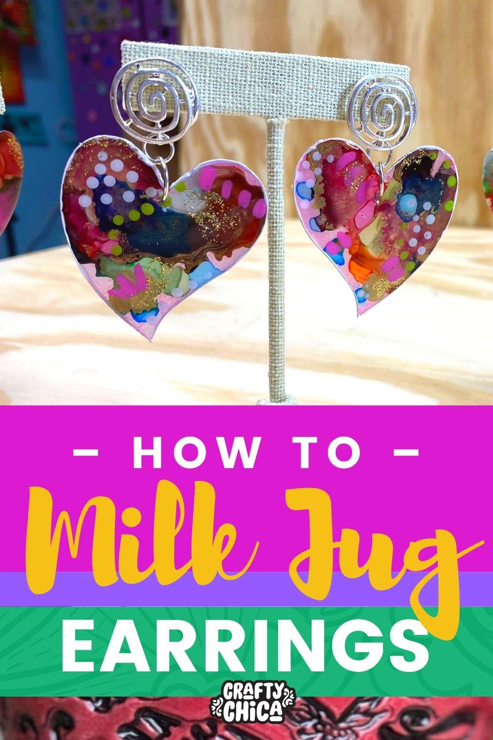 How to make milk jug earrings! #craftychica #siempreleche #ad