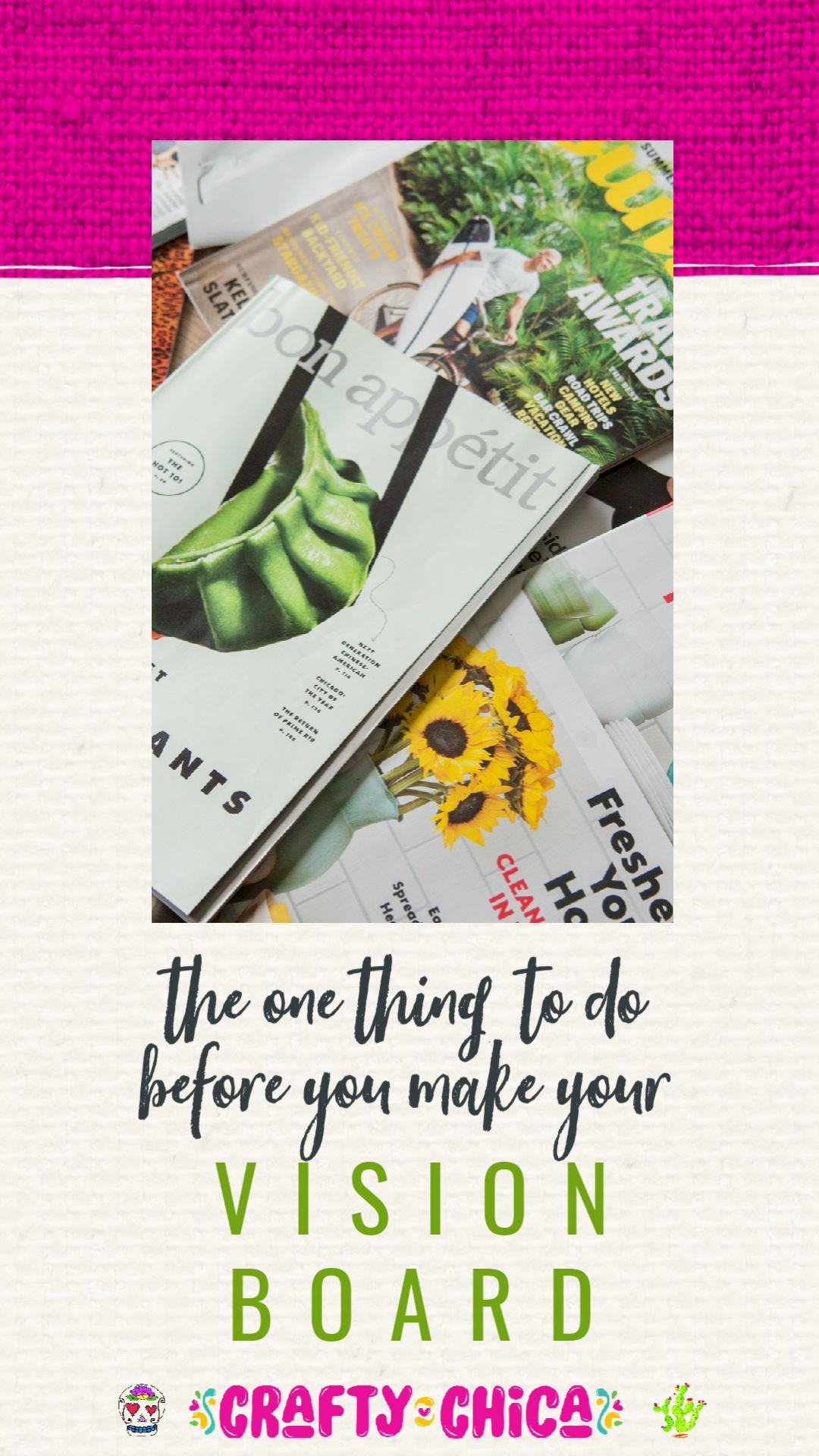 Vision board tip #craftychica #visionboards