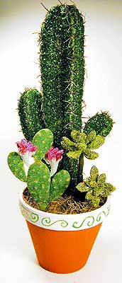 glittered-cactus