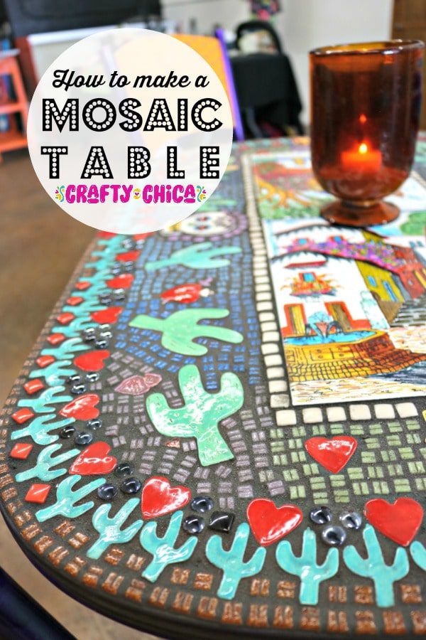 The Most Epic Mosaic Table Top Ever, How To Make A Mosaic Table Top With Broken Glass