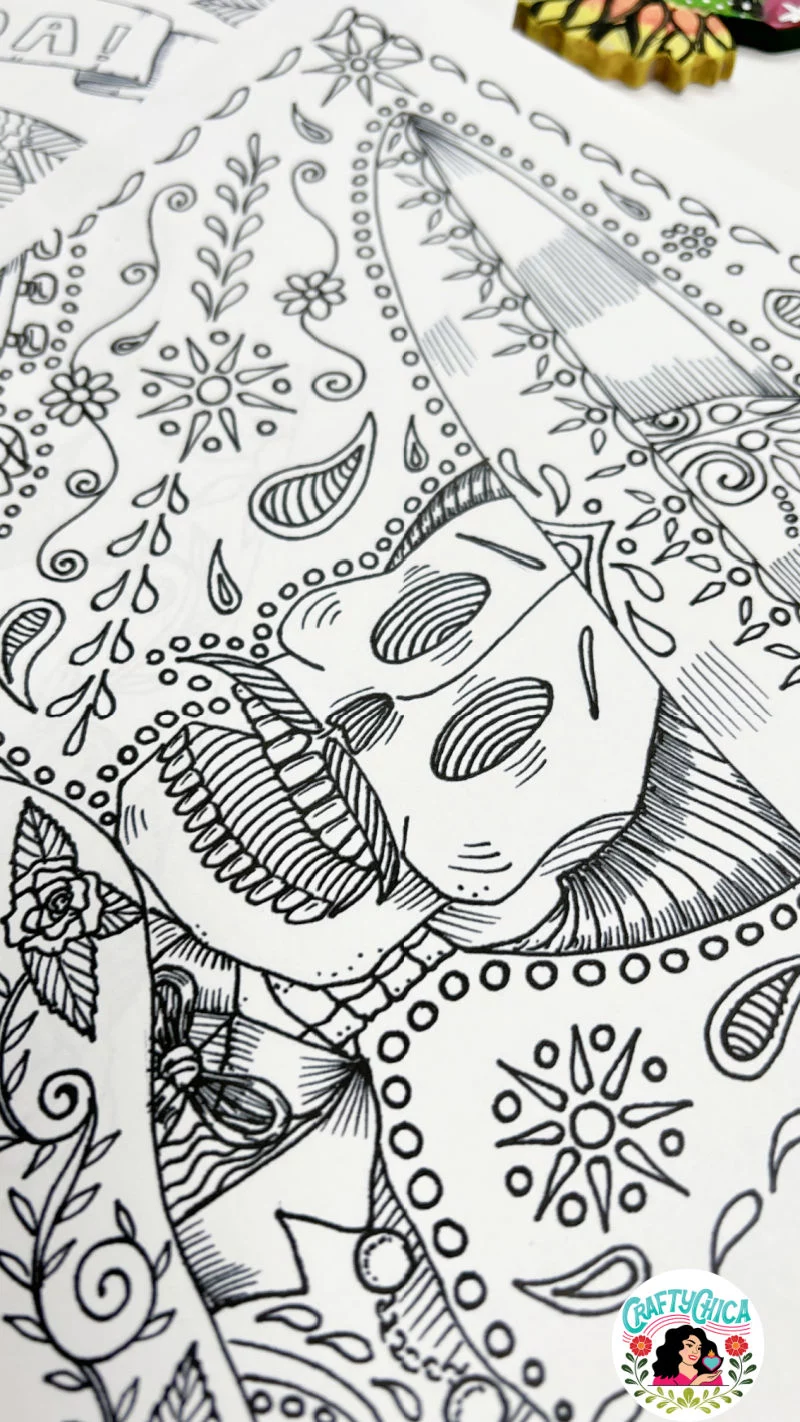 day of the dead coloring page