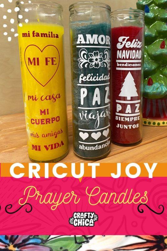 Cricut Joy DIY Holiday Prayer Candles Crafty Chica