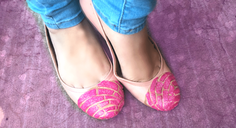 DIY concha shoes by Crafty Chica