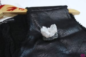 Soldered crystal brooch