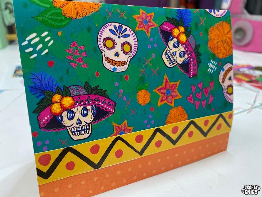Free printable: La Catrina pop-up card #craftychica #dayofthedead