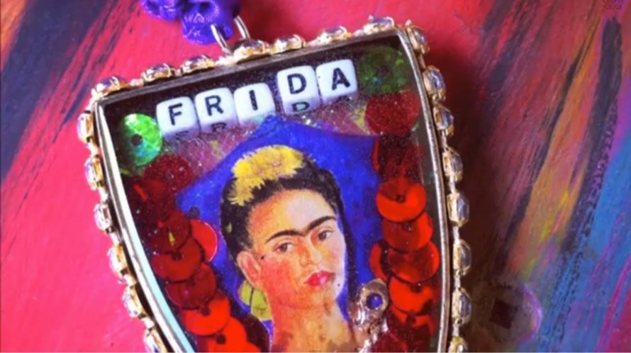 Frida Kahlo pendant, CraftyChica.com