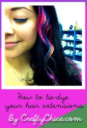 tie dye hair extensions