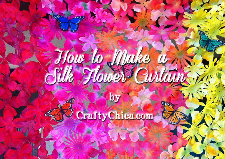 How to make a silk flower curtain