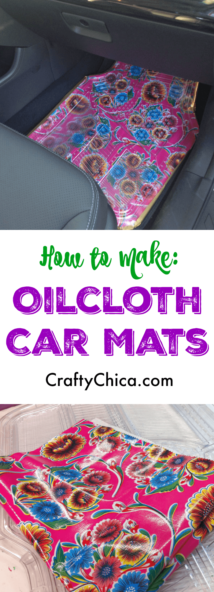 Make oilcloth car mats