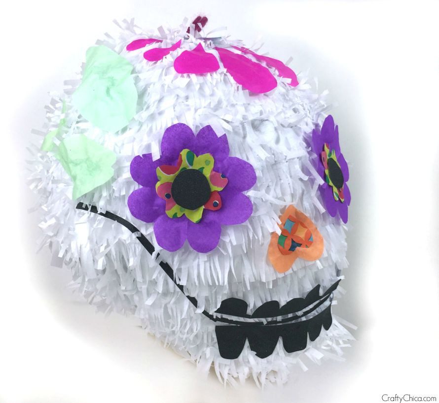 How to make a sugar skull piñata by craftychica.com