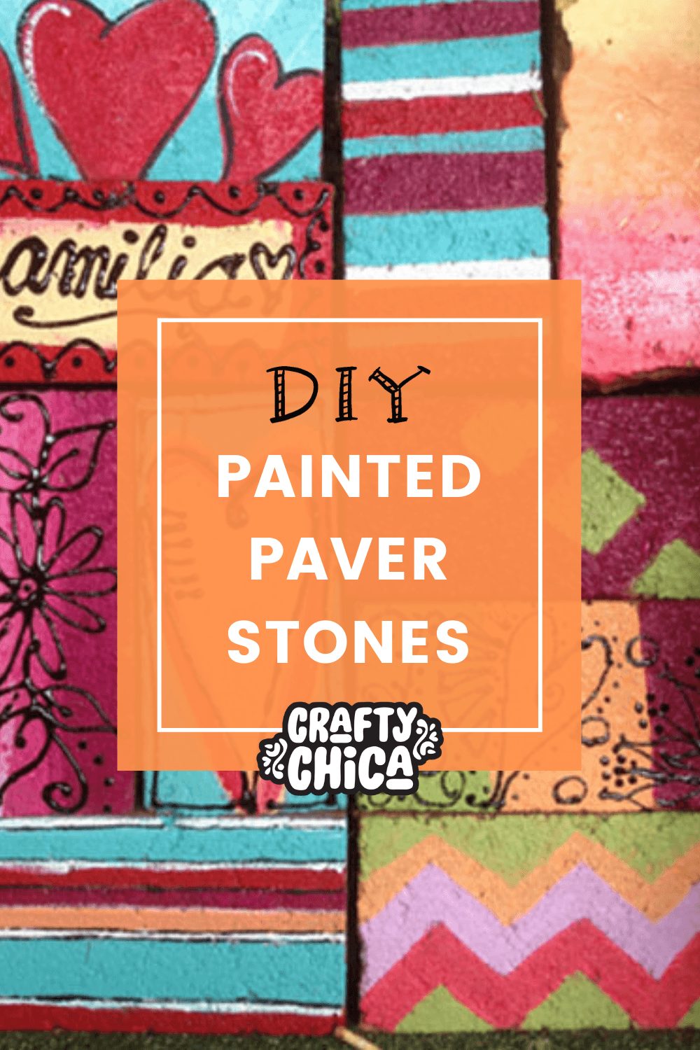 DIY painted pavers! #craftychica #paintedbricks