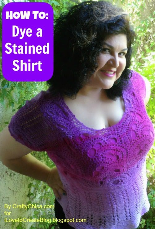 How to dye a stained shirt, Crafty Chica