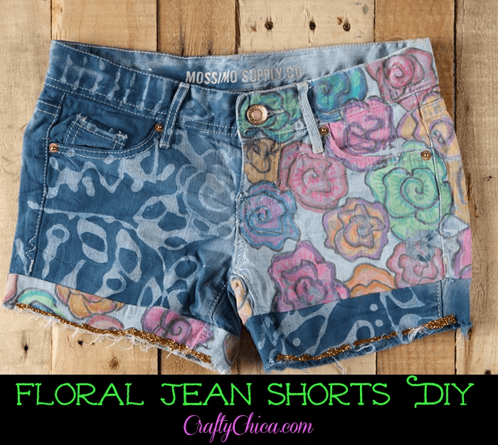 floral-jean-shorts