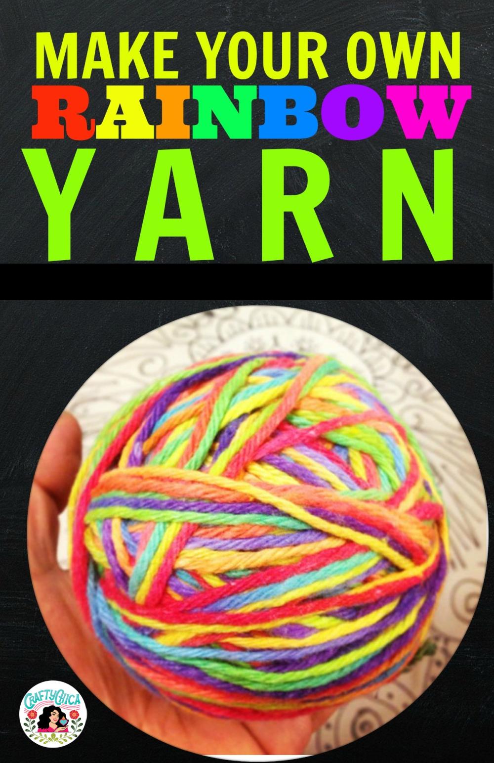 tie dye rainbow yarn