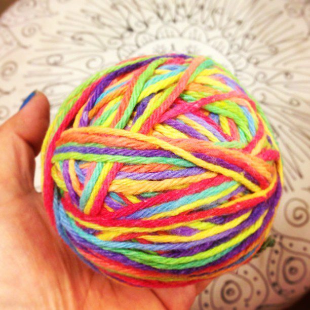 tie dye rainbow yarn