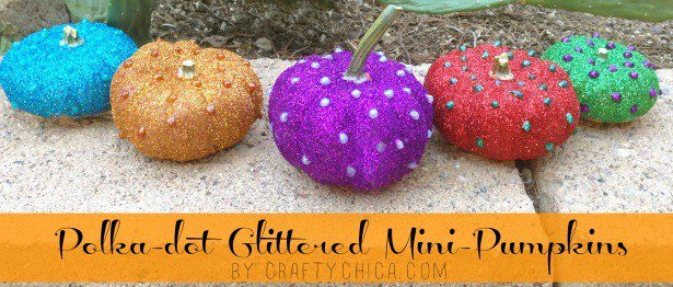 glittered-mini-pumpkins