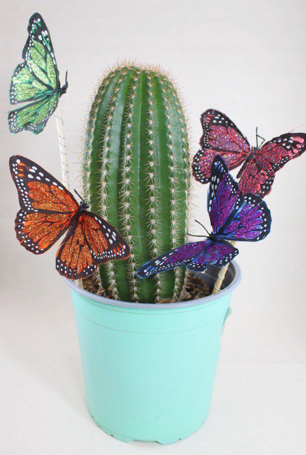 Butterfly Plant Pokes by Kathy Cano-Murillo of CraftyChica.com.