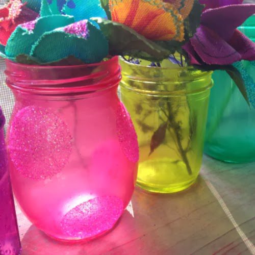 Stained glass jars
