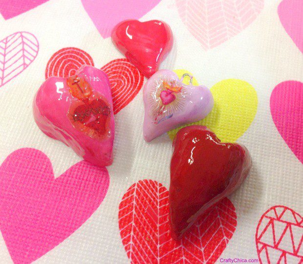 Sculpted hearts by CraftyChica.com.