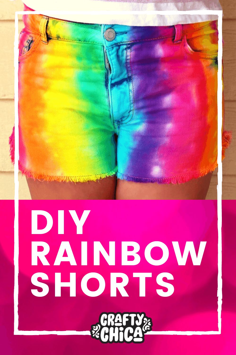 How to make tie-dye rainbow shorts