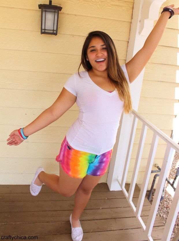 How to make rainbow shorts!