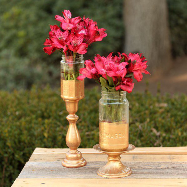 Gold Dipped Vases