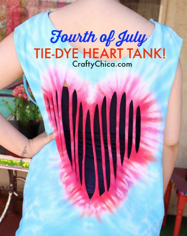 Tie-dye heart shirt by CraftyChica.com.