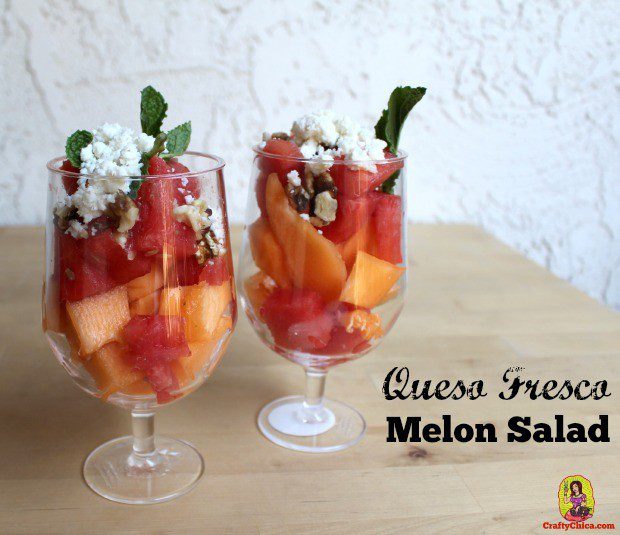 Queso Fresco Melon Salad by Crafty Chica.