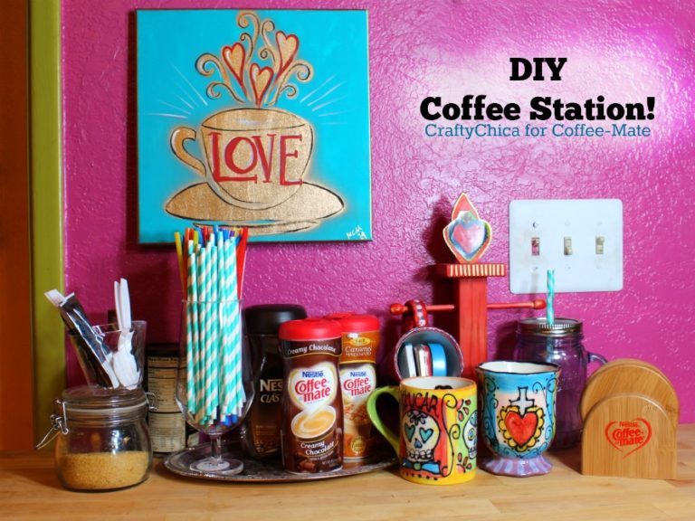 DIY Coffee Station by CraftyChica.com.
