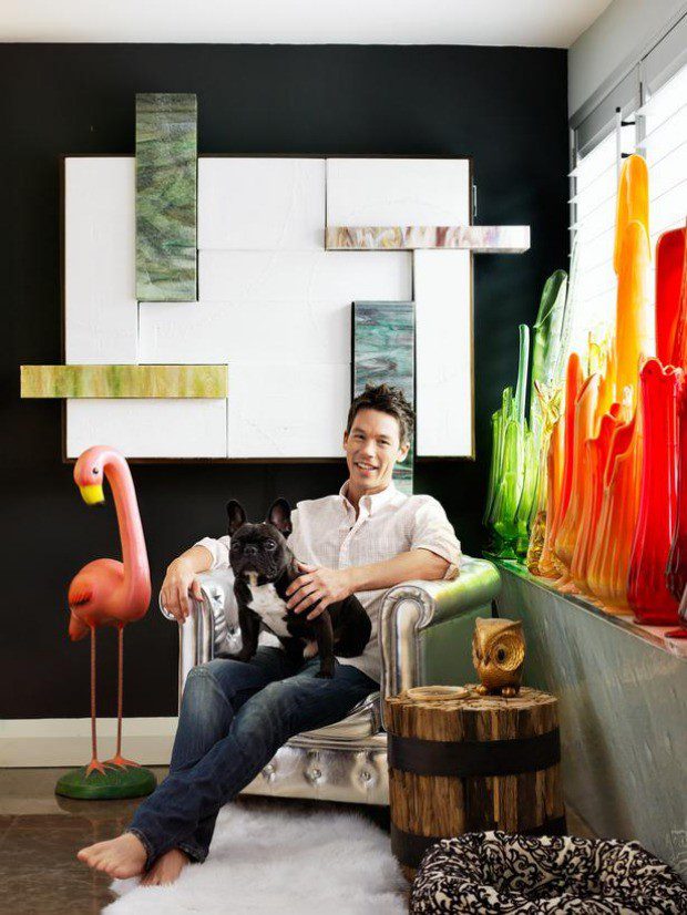 David Bromstad in his coffee corner in his house. Photo credit: HGTV.