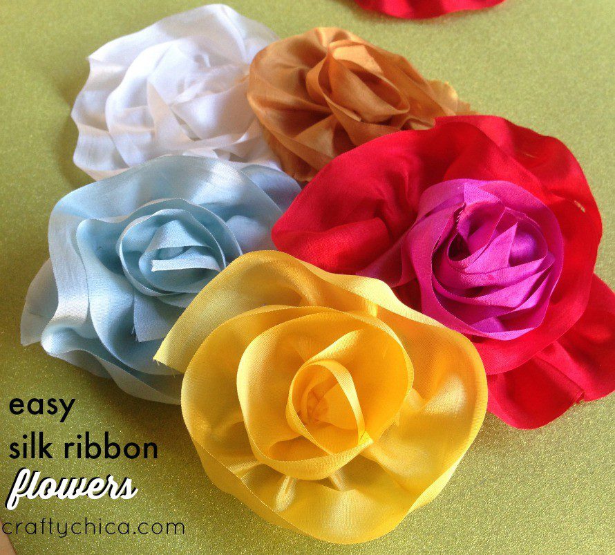 Easy silk ribbon flowers by crafty chica.