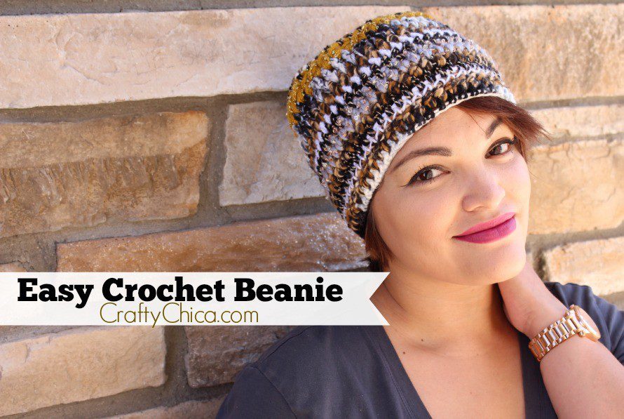 CraftyChica.com features an easy crochet beanie video tutorial!