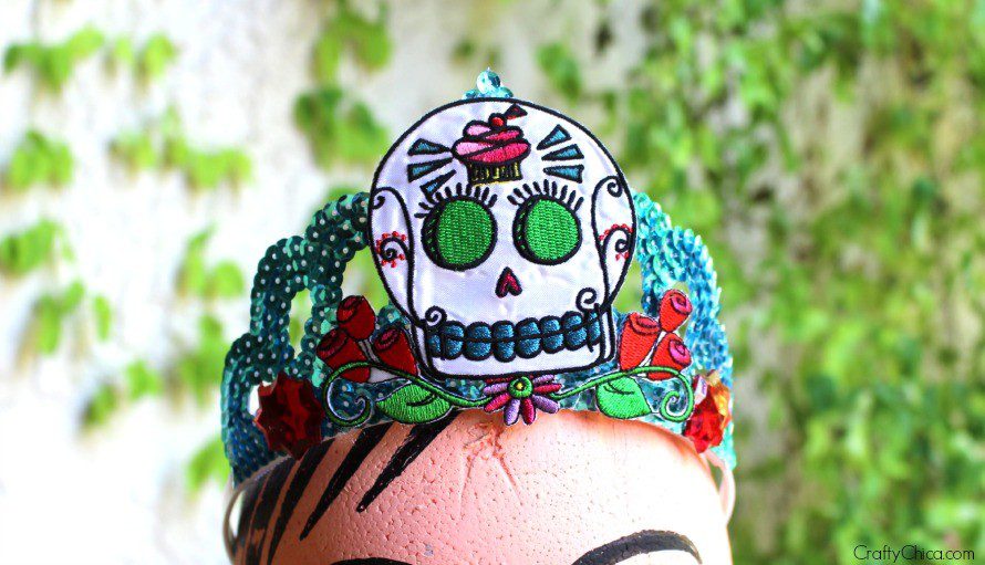 Dia de Los Muertos Tiara by CraftyChica.com.