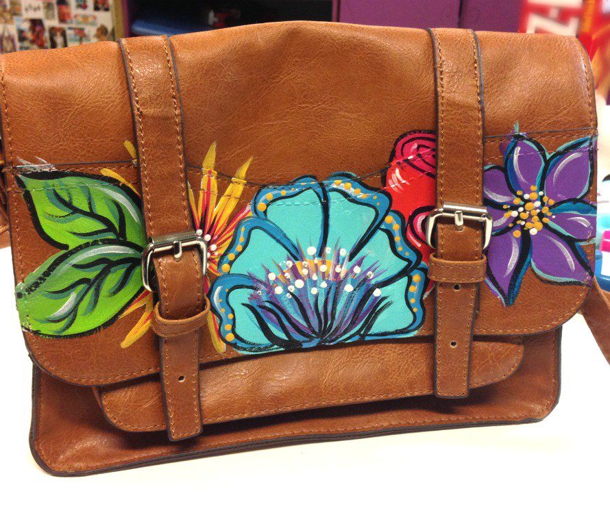 Painted Thrift store purse